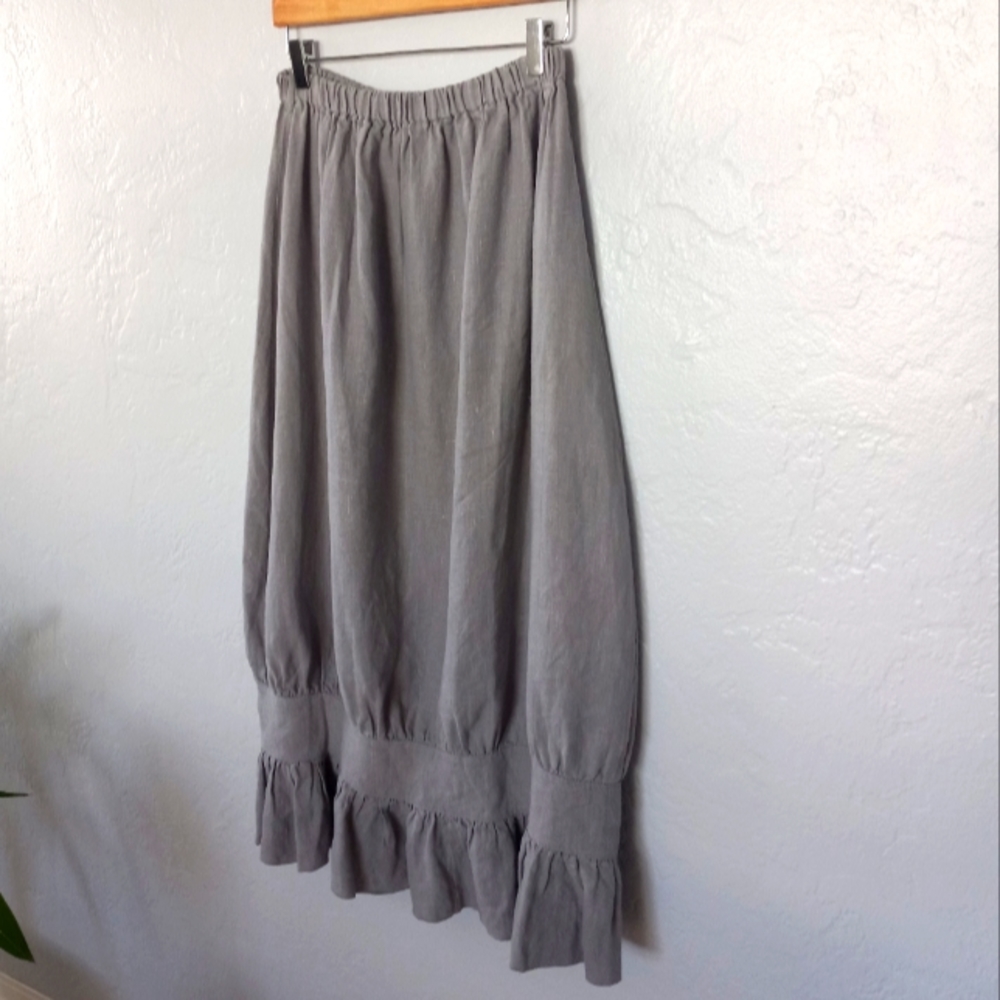Heart's Desire by Mary Grace Janis Skirt In Linen Grey M